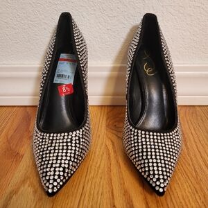 NWT Sam Edelman Antonia Glitz Flair Bedazzled High Heel Shoes size 8.5